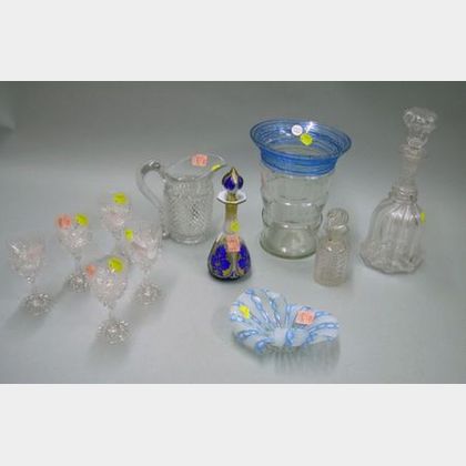 Eleven Assorted Art Glass Table Items