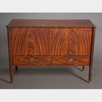 Federal Grain-painted Chest over Drawers