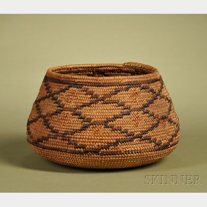 Native American Coiled Basketry Bowl