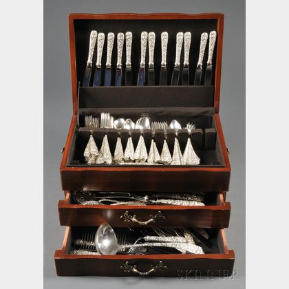 Assembled S. Kirk & Son and Stieff Sterling Flatware Service