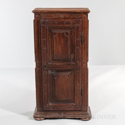 Continental Carved Oak Cabinet
