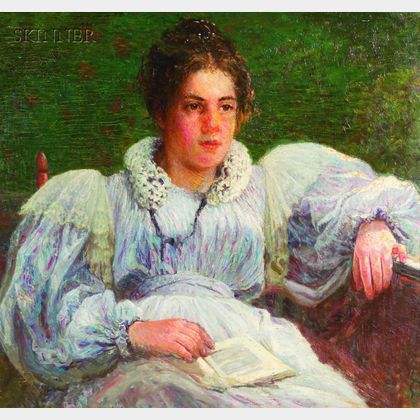 John Joseph Enneking (American, 1841-1916) Florence as Ophelia, a Portrait of the Artist's Daughter