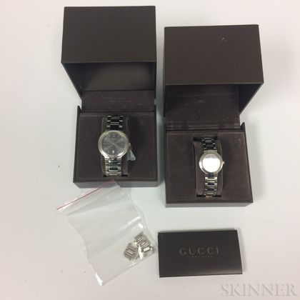 Two Gucci Stainless Steel Watches