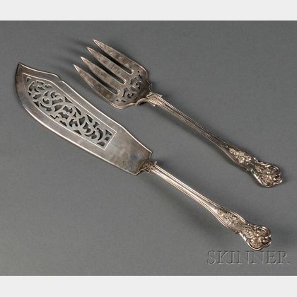 Two-piece Victorian Silver Fish Set