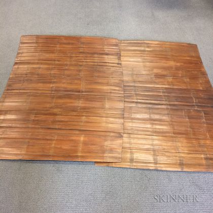 Seven Thai Bamboo Floor Mats. Estimate $300-500