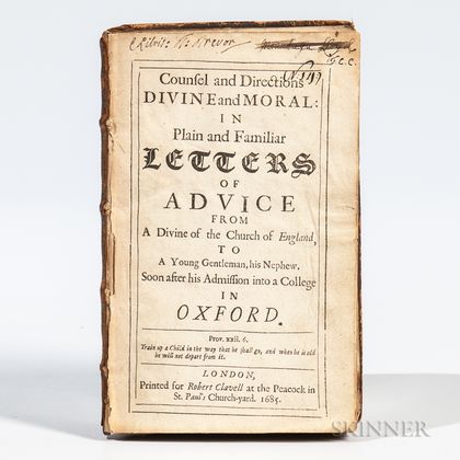 Grenville, Denis (1637-1703)Counsel and Directions Divine and Moral in Plain and Familiar Letters of Advice.