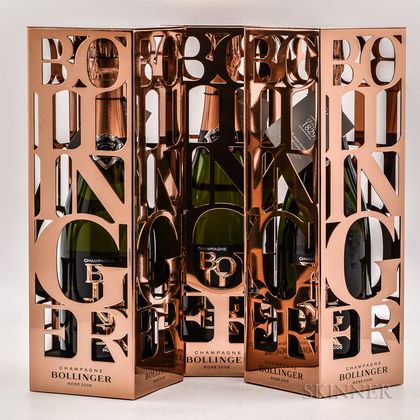 Bollinger Rose Brut (Limited Edition) 2006, 3 bottles (ind. pc) 