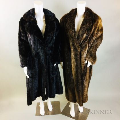 Mink Fur Coat and a Beaver Fur Coat