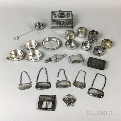 Group of Sterling Silver and Silver-plated Small Tableware