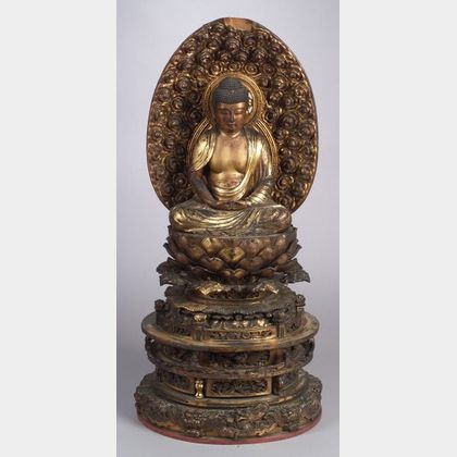 Carved Giltwood Buddha