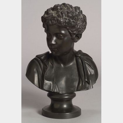 Wedgwood & Bentley Black Basalt Bust of Marcus Aurelius