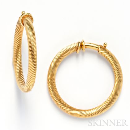 18kt Gold Hoop Earrings