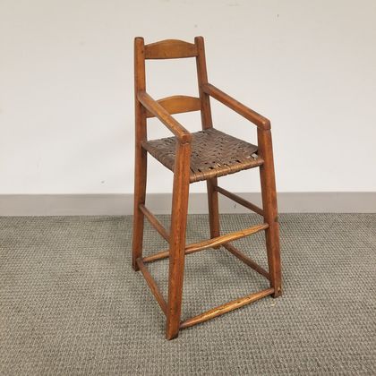 Country Ash Child's Chair with Woven Splint Seat