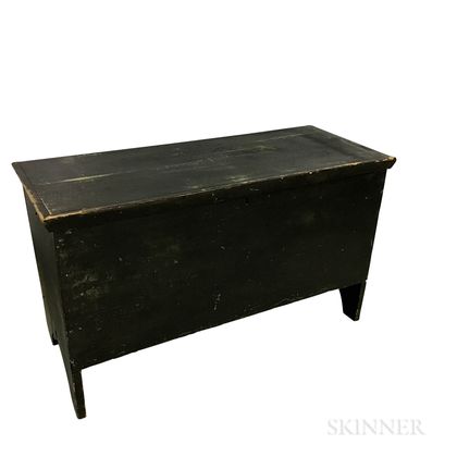 Black-painted Pine Six-board Chest
