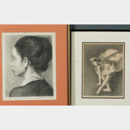Lot of Two Prints: Moses Soyer (Russian/American, 1899-1974),Ballerina;