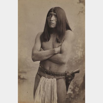 Cabinet Card Photograph of an Apache Scout