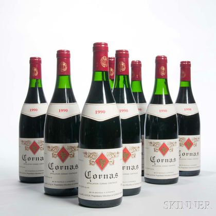 A. Clape Cornas 1990, 8 bottles 
