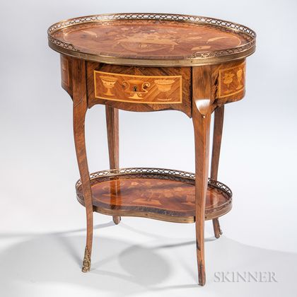 Louis XV-style Marquetry Table Ambulant