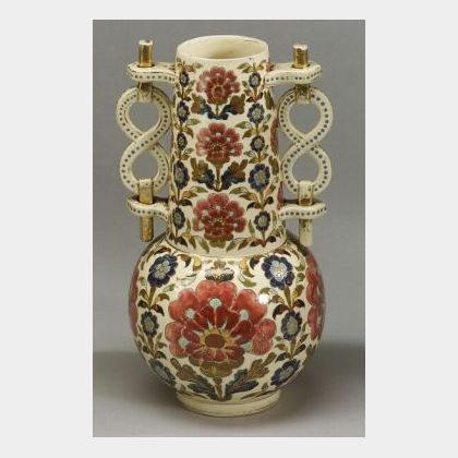 Hungarian Earthenware Aesthetic Movement Vase