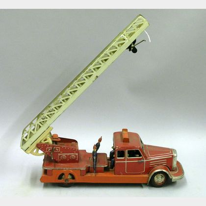 Tin Clockwork Aerial Fire Truck