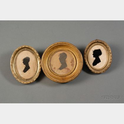 Three Silhouette Portraits of Women by William Doyle