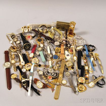 Large Group of Mostly Fashion Wristwatches