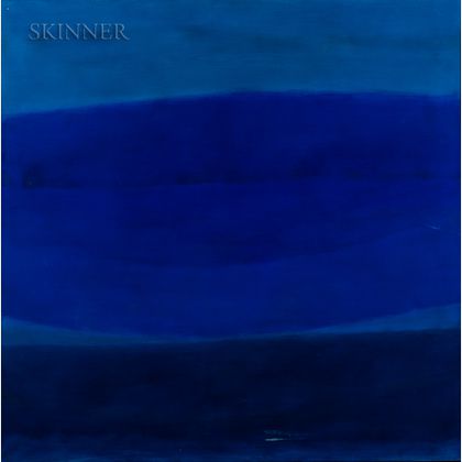 Felrath Hines (American, 1913-1993) Blue Painting