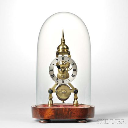 Miniature Fusee Skeleton Timepiece by Bates