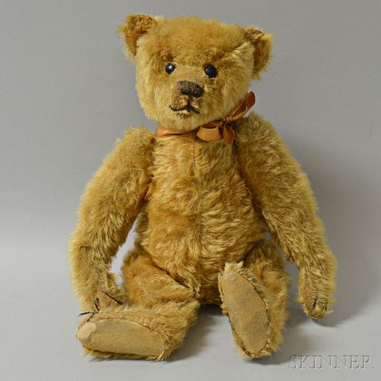 Early Steiff Gold Mohair Teddy Bear