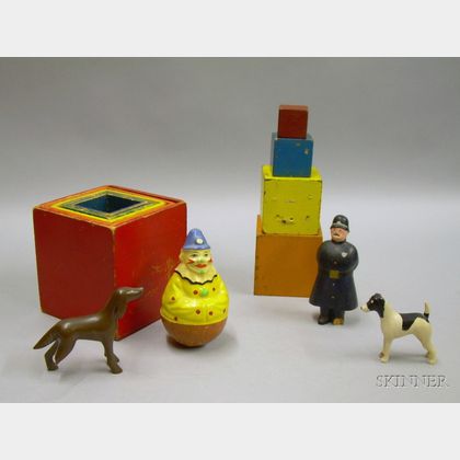 Lot of Folk Art Figures and Painted Toys