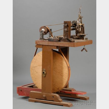 Foot Treadle Wheel Cutting Engine and Bench