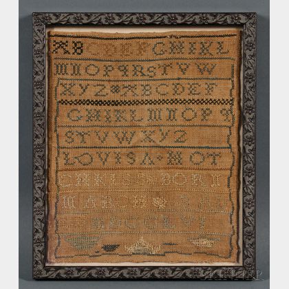 Early New Haven, Connecticut, Needlework Sampler