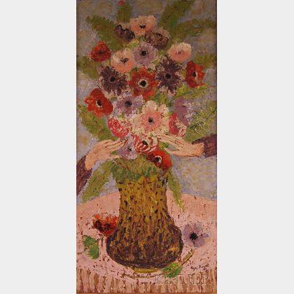 Rifka (née Angelovitch) Angel (Russian/American, 1899-1988) Anemones and Hands