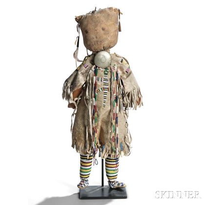Large Southern Plains Beaded Hide Doll