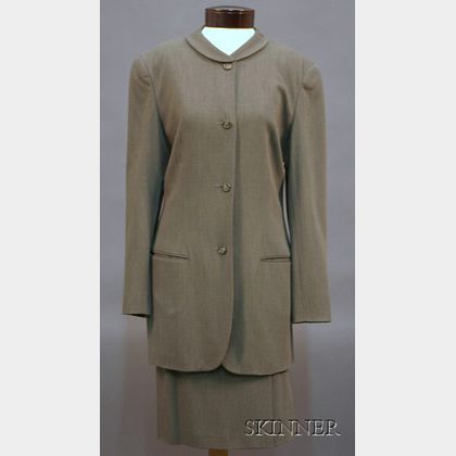 Lady's Calvin Klein Two-piece Gray Wool Suit