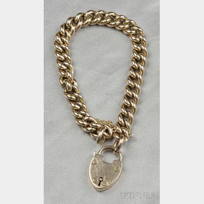 Antique 15kt Gold Padlock Bracelet