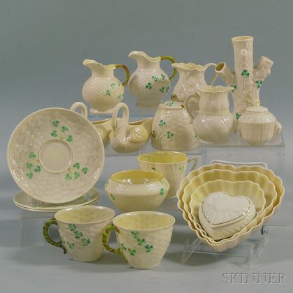 Twenty-one Assorted Belleek Porcelain Items