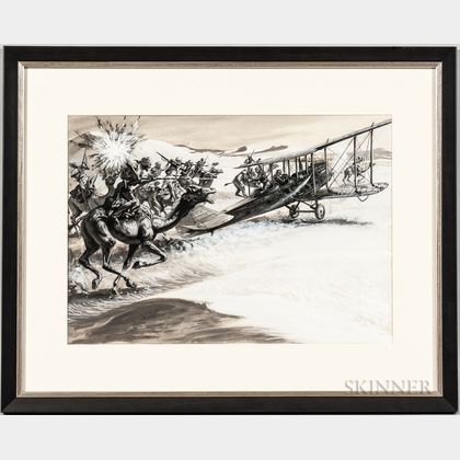 Depiction of Bedouins Chasing a Biplane
