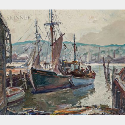 Emile Albert Gruppé (American, 1896-1978) Gloucester Dock Scene