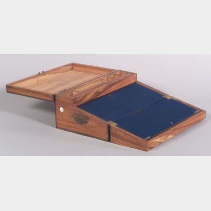 Anglo-Indian Brass-mounted Camphorwood Writing Box