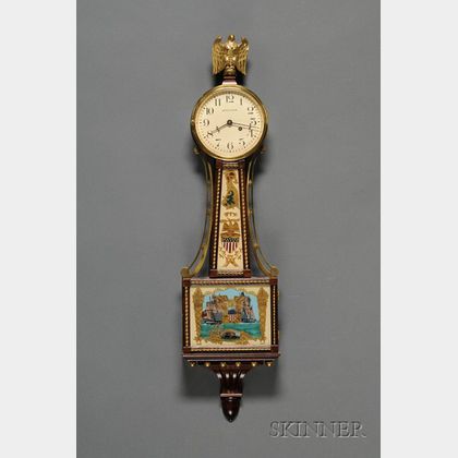 Mahogany Miniature Waltham "Banjo" Clock