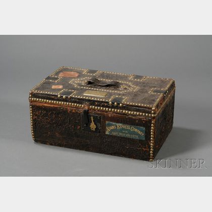 Brass-studded Leather Document Box