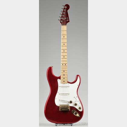 American Electric Guitar, Fender Musical Instruments, c. 1980, Model Strat