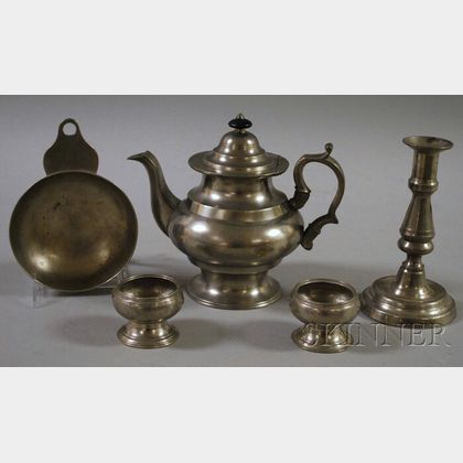 Four Pewter Tableware Items