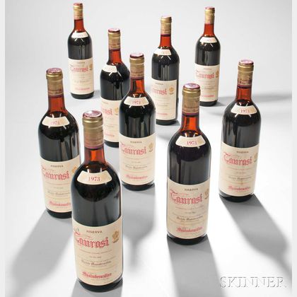 Mastroberardino Taurasi Riserva 1973, 9 bottles 