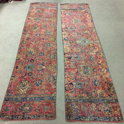 Pair of Sarouk Carpet Fragment Runners
