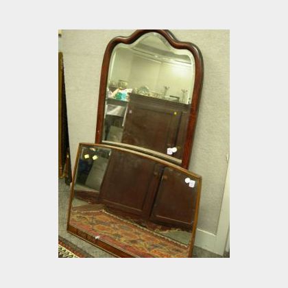 Two Early 20th Century Oak and Birch Framed Mirrors. 