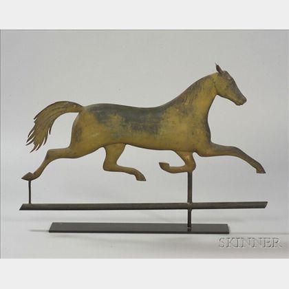 Molded Sheet Copper and Zinc Running Horse Weather Vane