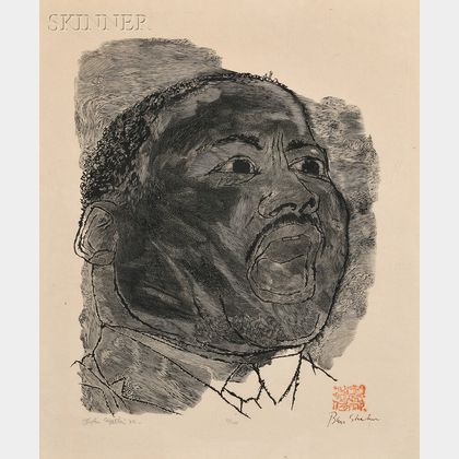 Ben Shahn (American, 1898-1969),Stefan Martin, engraver (American, b. 1936) Martin Luther King