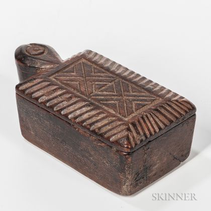 Carved Swivel-lid Box